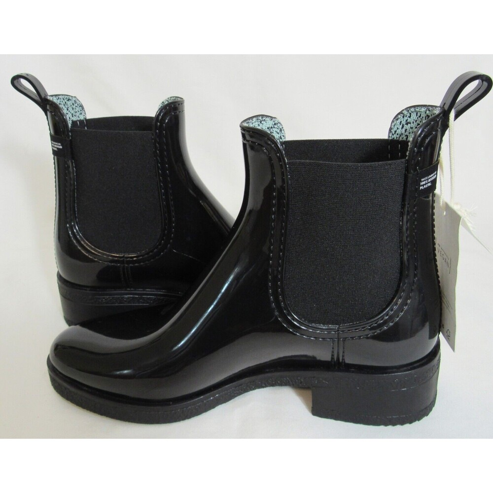 Lemon Jelly Black Vegan Chelsea Rain Booties Size 8 /38 NWT - Picture 4 of 8